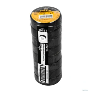 Cinta de aislar de 9 m x 19 mm, negra, Pretul 20521 - Imagen 1