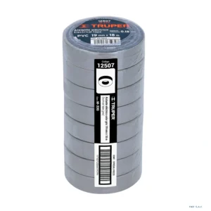 Cinta de aislar de 18 m x 19 mm gris Truper 12507 - Imagen 1