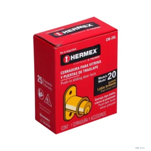 Cerradura para mueble, modelo 20, latón, HERMEX 43569 - Imagen 1