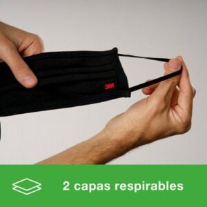 Mascarilla 3M Reutilizable Negro 36 Paquetes/Caja - Imagen 3