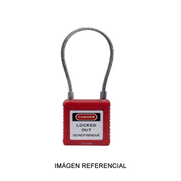 Candado de seguridad compacto con cable loto master PDLC-150RD001 Candado de seguridad compacto con cable loto master PDLC-150RD001