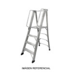 Escalera con plataforma de aluminio 150 kg