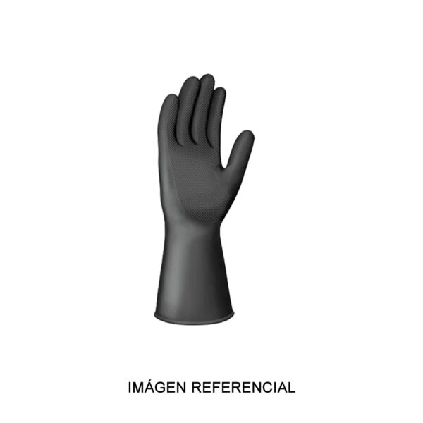 Guante industrial de látex Calibre 35 negro Guante industrial de látex Calibre 35 negro